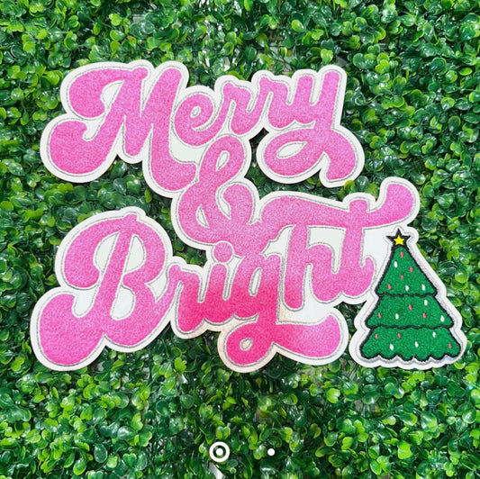 Merry & Bright Chenille Patch