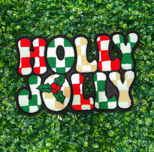 Holly Jolly Chenille Patch