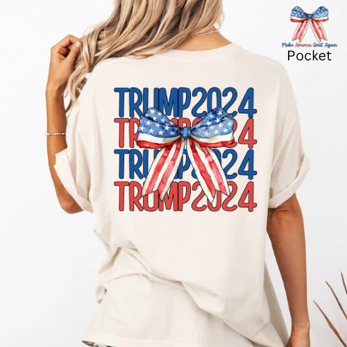 Patriotic Trump Bow 2024